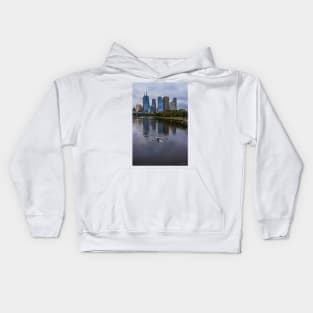 Melbourne Skyline from the Swan Street Bridge, Melbourne, Vic, Australia. Kids Hoodie